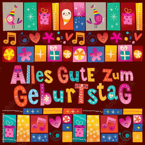 Alles Gute zum Geburtstag Deutsch German Happy birthday design