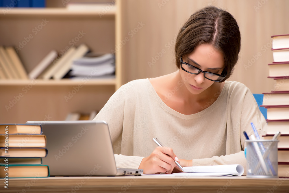 Young student preparing for university exams Young student preparing for university exams