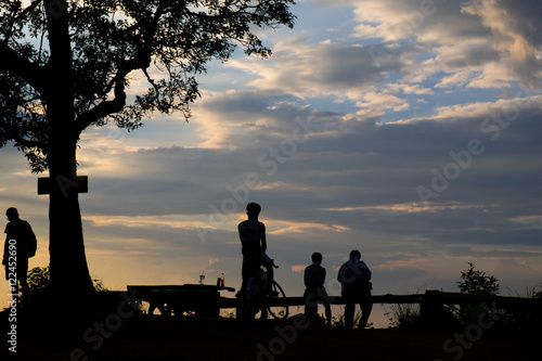 beautiful, silhouette, sky, siluate at Doi Sutep, Thailand photo