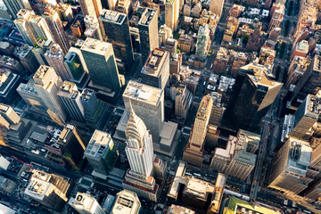 Fototapete Luftbild Midtown Manhattan aus der Vogelperspektive  © Tierney
