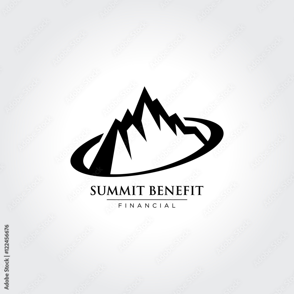 Mountain. Summit. Peak. Vector illustration