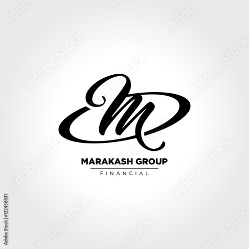 M Initial Symbol in circle