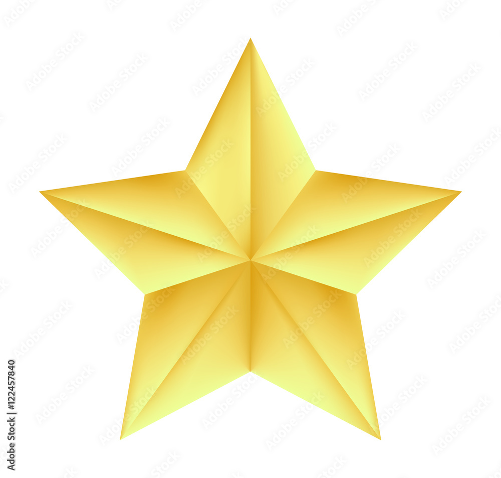 Obraz premium golden star vector on a white background