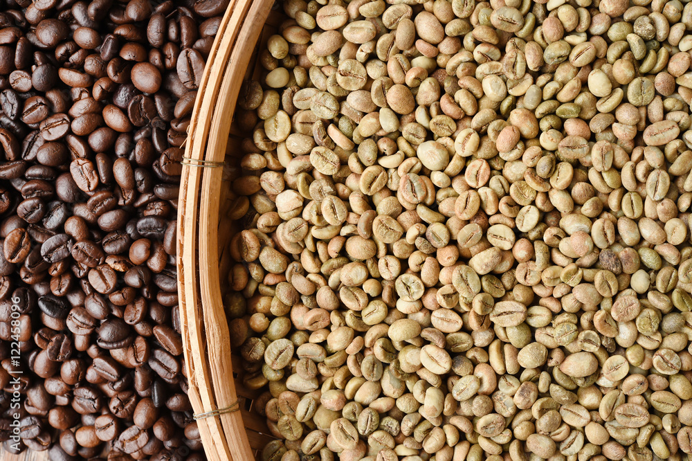 Fototapeta premium Close up of coffee beans for background