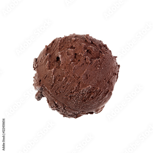 Scoop of chocolate ice-cream.