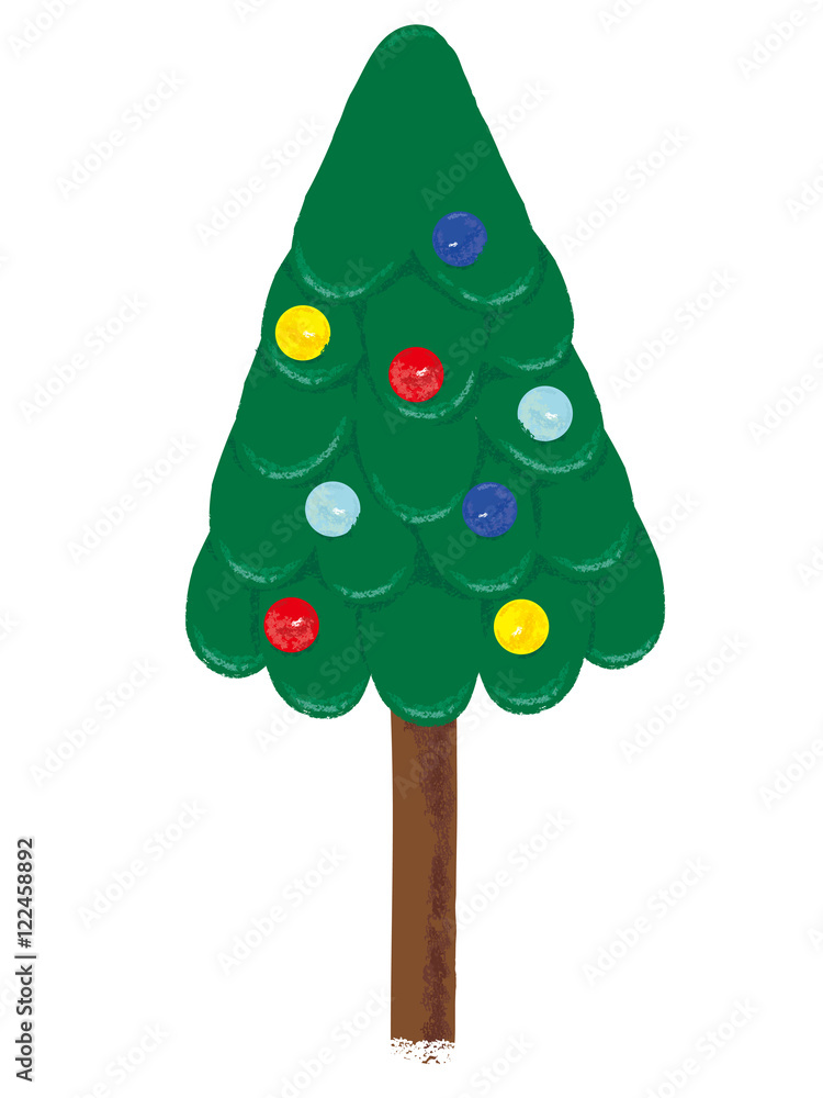 クリスマスツリー 手書き風イラスト Stock Vector Adobe Stock