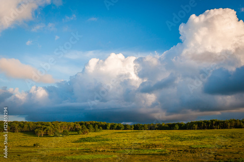 Beautiful clouds over Big Meadows  in Shenandoah National Park 