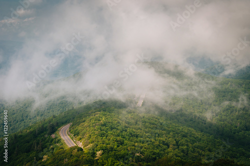 Fog over the Blue Ridge Mountains, seen from Little Stony Man Cl © jonbilous