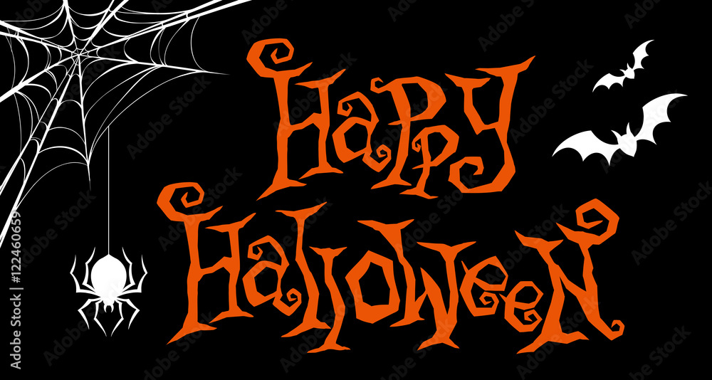 ハロウィン ロゴ2　黒バック