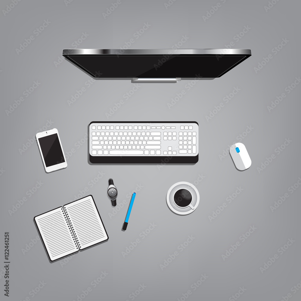 Table working business meeting high angle view Table working business meeting high angle view