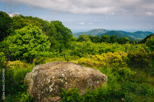 View of Old Rag from Thoroughfare Overlook, on Skyline Drive in