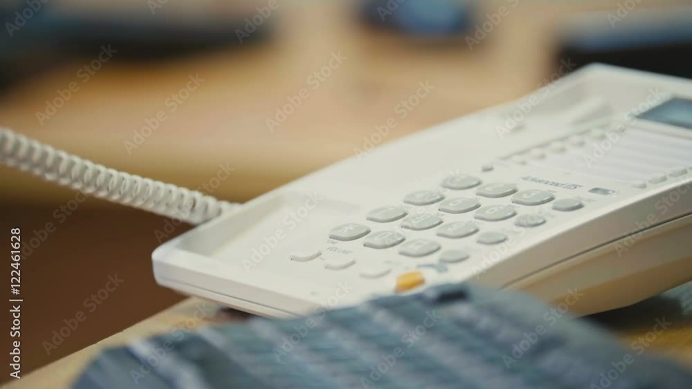 Phone in a office. Close up Phone in a office. Close up