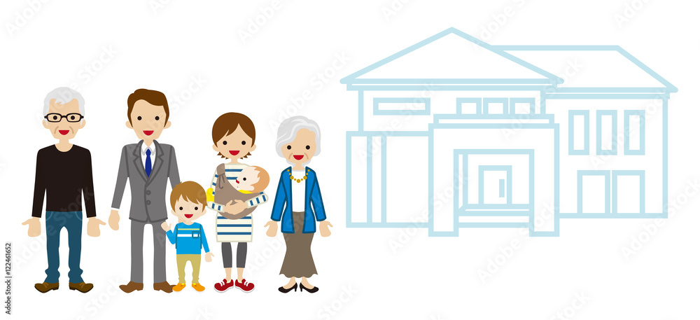 Multi-Generation Family with House - Active Seniors Multi-Generation Family with House - Active Seniors