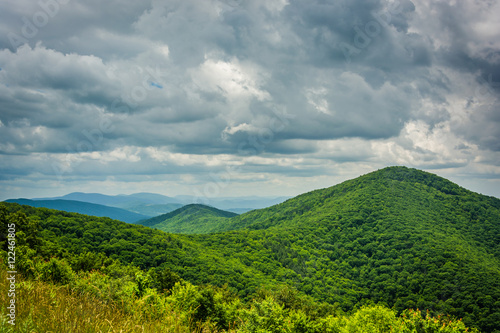 View of the Blue Ridge Mountains and Shenandoah Valley, from Sky