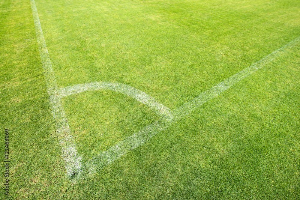 Obraz premium soccer field corner