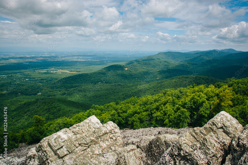 View of the Shenandoah Valley and Blue Ridge Mountains from the View of the Shenandoah Valley and Blue Ridge Mountains from the