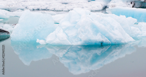 Jokulsarlon is a large glacial lake in southeast Iceland