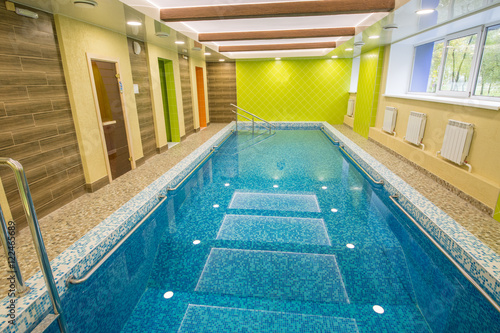 Luxury swimming pool in hotel
