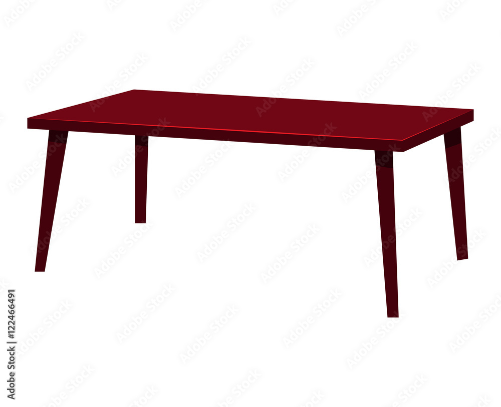 Wooden table isolated illustration Wooden table isolated illustration