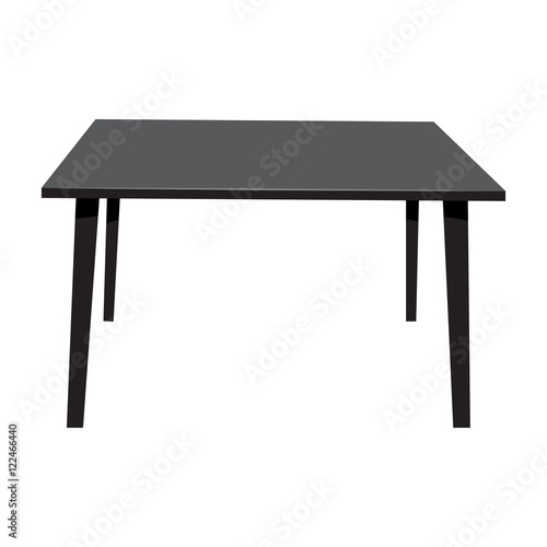 Wooden table isolated illustration