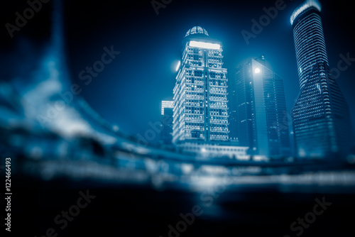Canvas Print night scene of lujiazui financial district,shanghai,china.