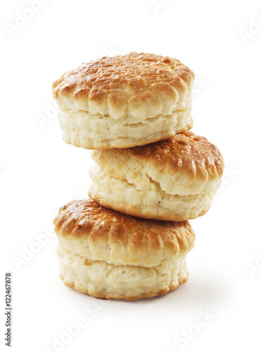 Konstfotografi scones on a white background