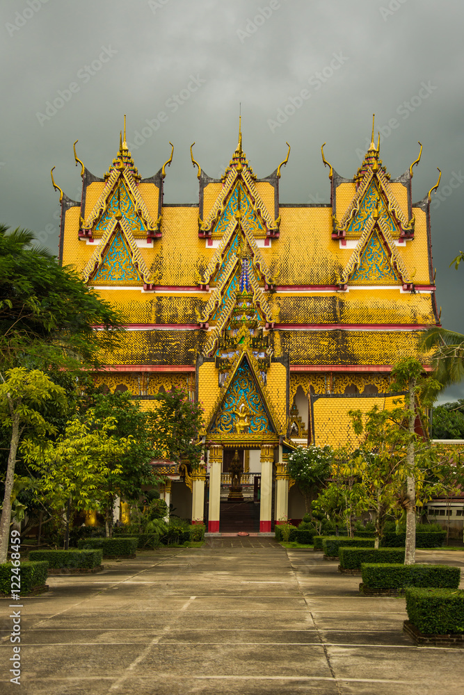 Naklejka premium Wat Wang Wiwekaram,,Sangkhlaburi, Kanchanaburi, Thailand