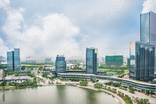 aerial view of suzhou city,jiangsu province,china,asia.