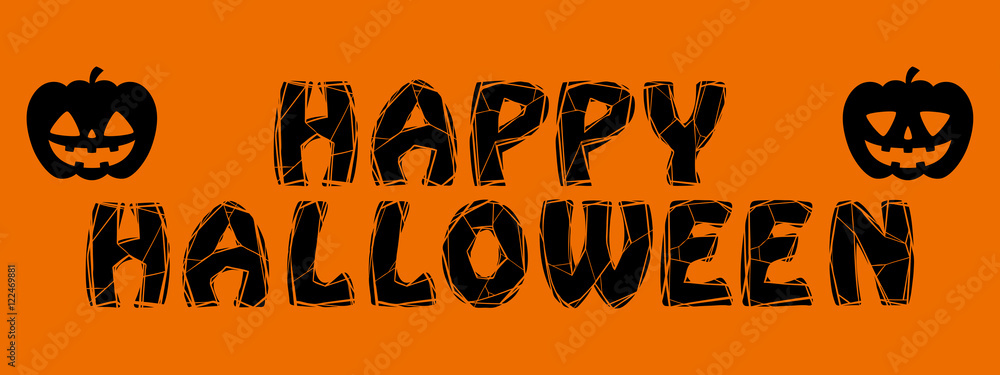 ハロウィン ロゴ3 オレンジバック Stock Vector Adobe Stock ハロウィン ロゴ3 オレンジバック Stock Vector Adobe Stock