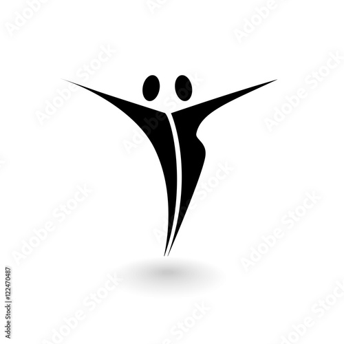 Stylized logo with a male and female figure