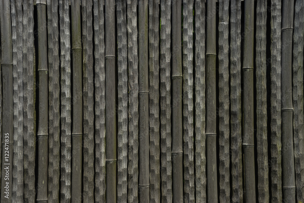 Bamboo fence of the Japanese house Bamboo fence of the Japanese house