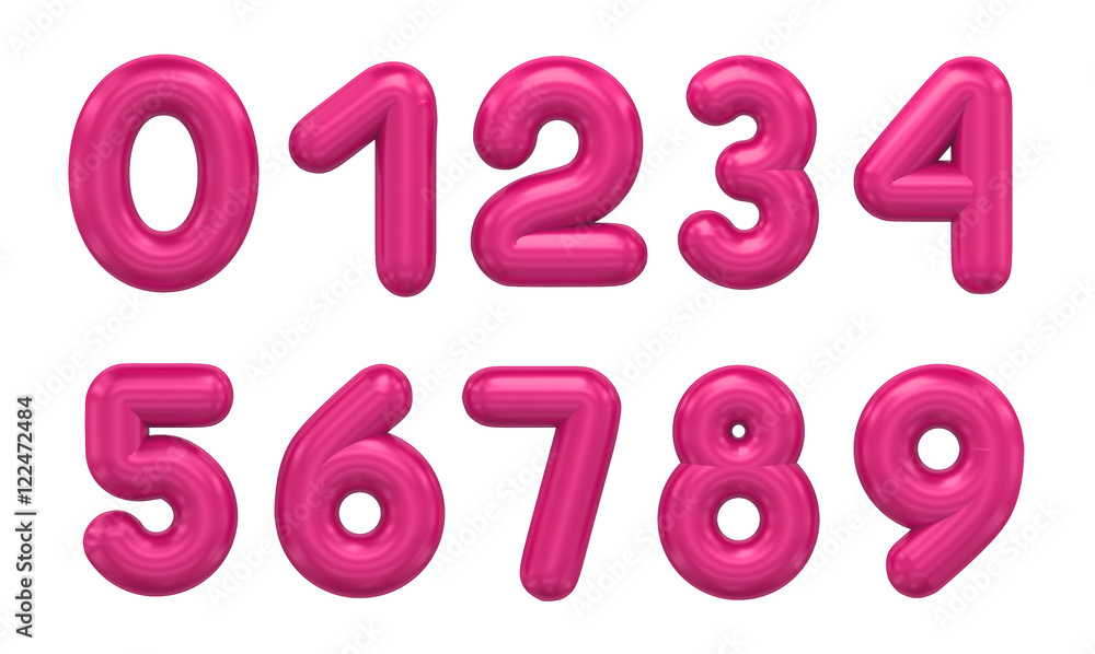 three-dimensional number in green three-dimensional number in green