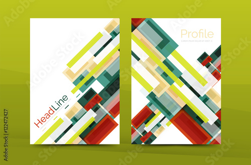 Straight lines geometric business report templates