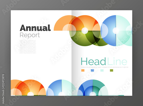 Circle abstract background, business annual report