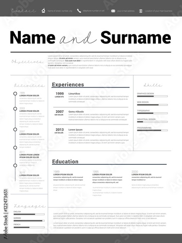Resume Minimalist CV, Resume template with simple design, compan