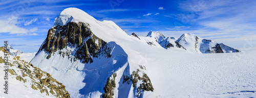 Breithorn panorama with Castor and Pollux in background viewed f photo