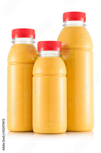 Multifruit smoothie in three size of bottle