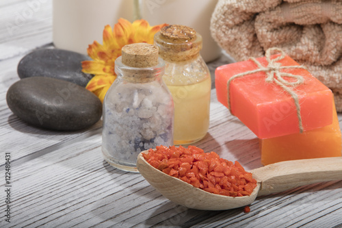 spa bath cosmetic. soap beauty treatment background