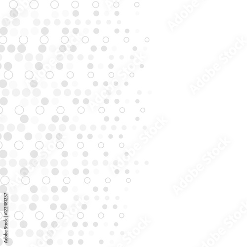 Vector geometric pattern. Modern texture in monochrome. Grey dotted design. Stylish tiles of circles. Abstract background on the book cover, brochure, flyer or website.