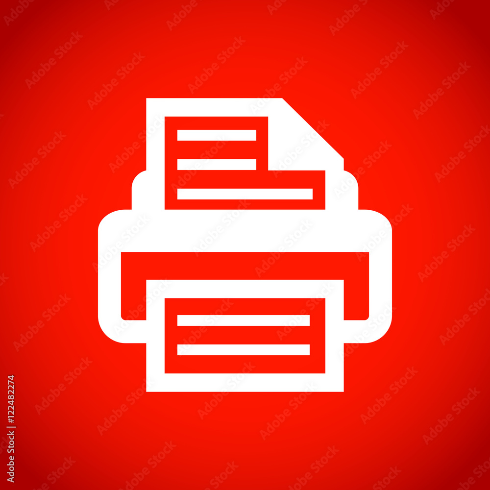 print icon stock vector illustration flat design print icon stock vector illustration flat design