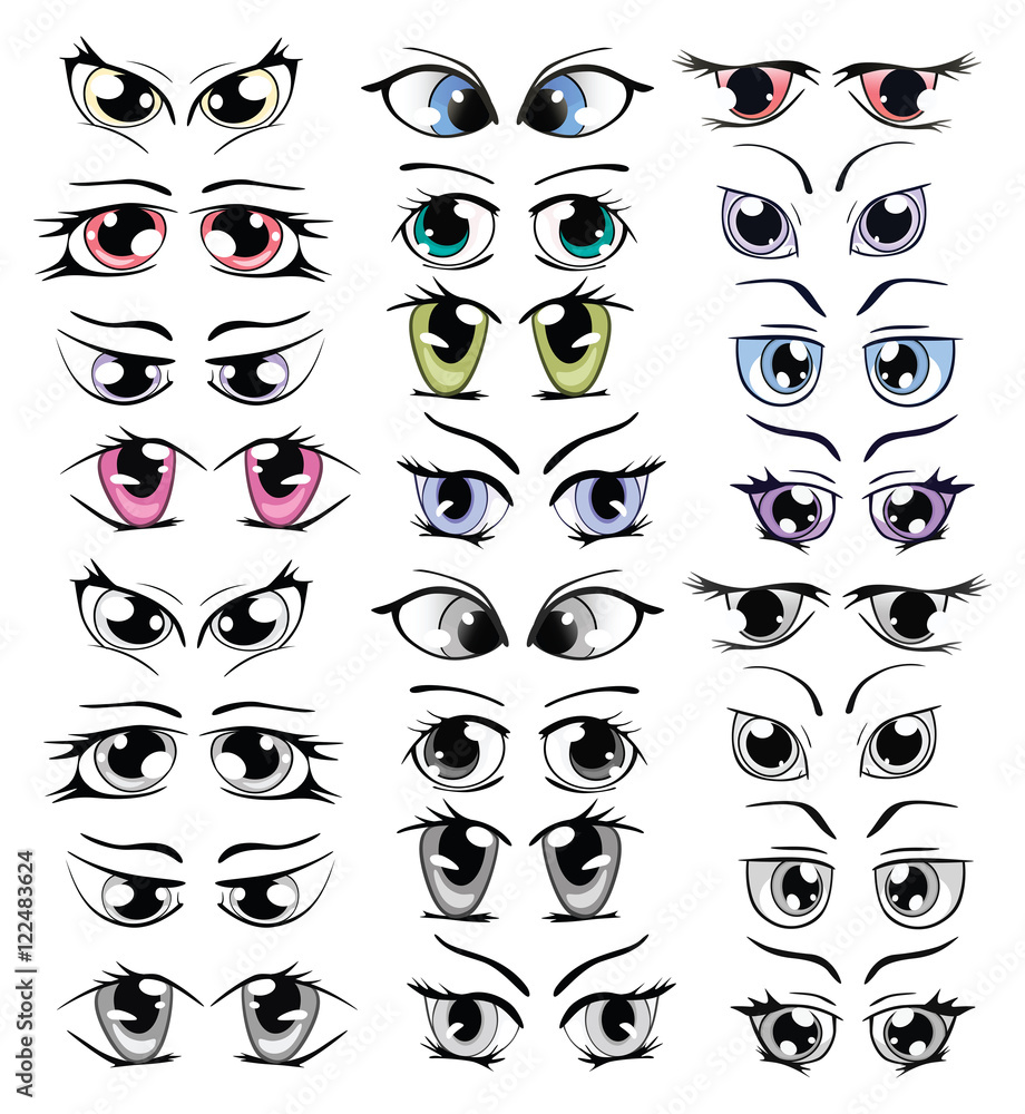 Complete Set of the Drawn Eyes for you Design