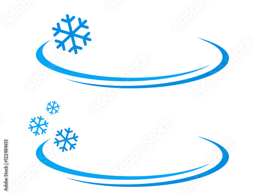 background with blue snowflake