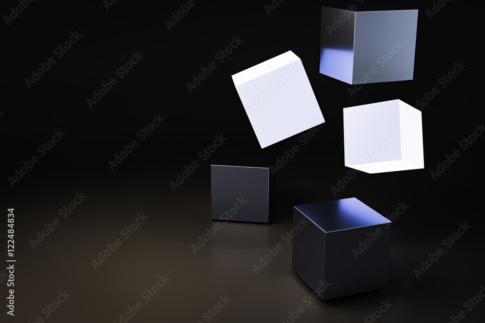 3d rendering of abstract cubes 3d rendering of abstract cubes
