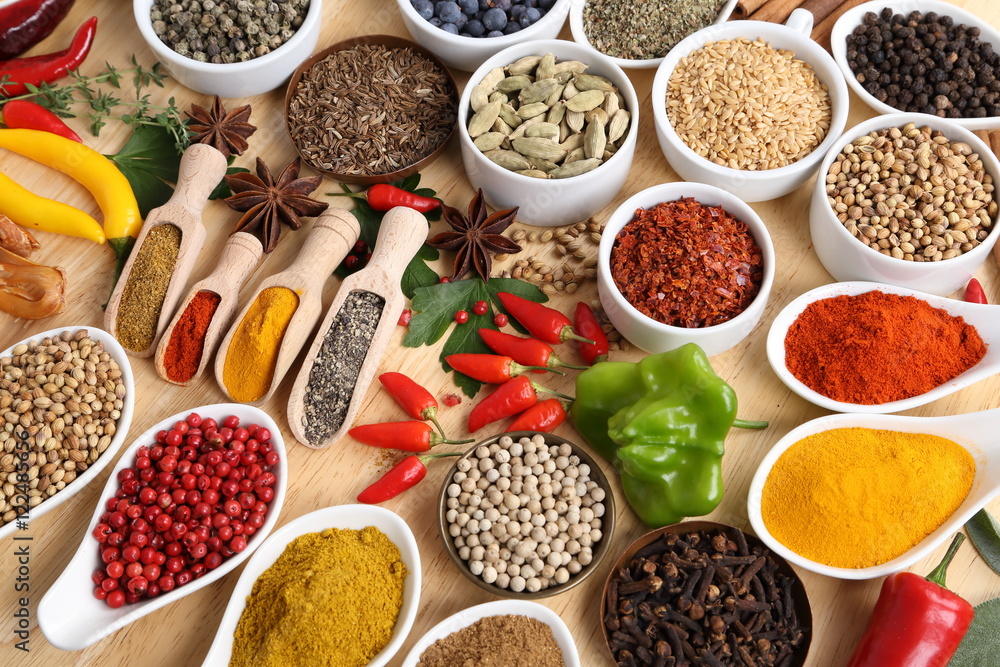 Spices and herbs. Spices and herbs.