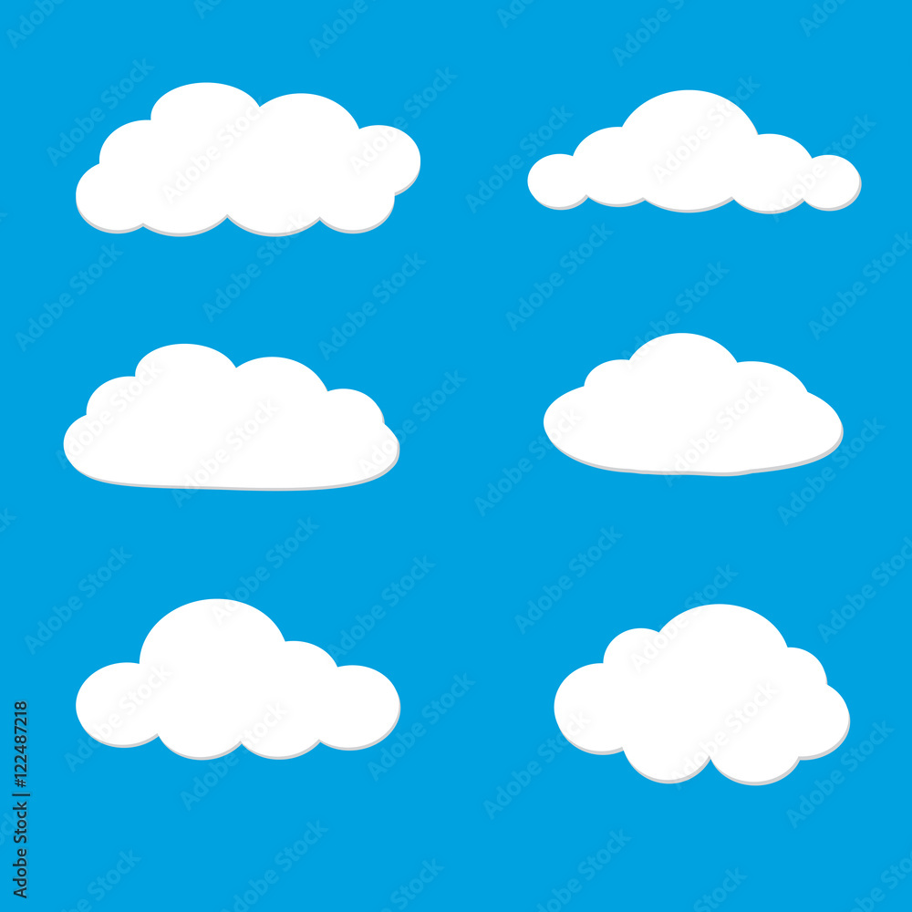 Cartoon clouds. Illustration on white background for design Cartoon clouds. Illustration on white background for design