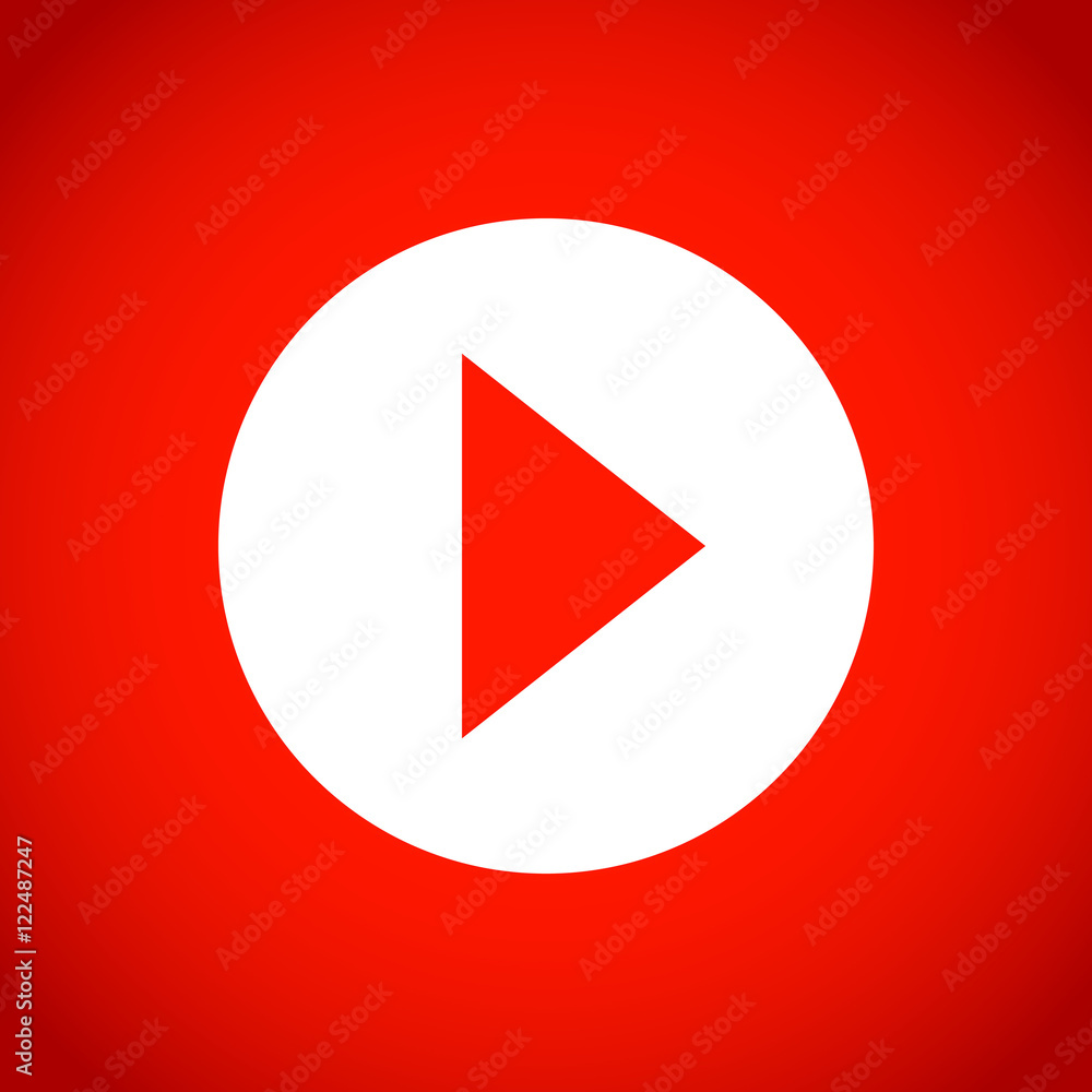 play icon stock vector illustration flat design play icon stock vector illustration flat design