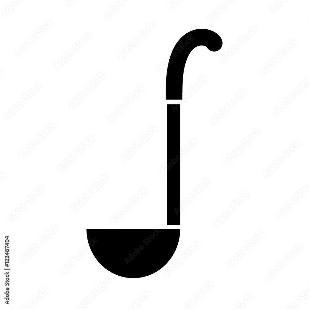 ladle kitchen black icon on white background ladle kitchen black icon on white background