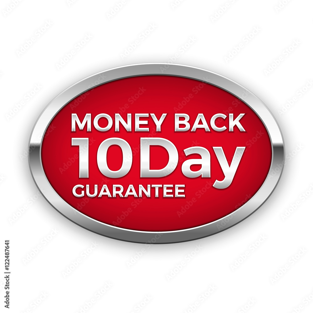 10 day money back guarantee badge, vector 10 day money back guarantee badge, vector