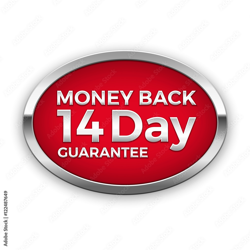 14 day money back guarantee badge, vector 14 day money back guarantee badge, vector