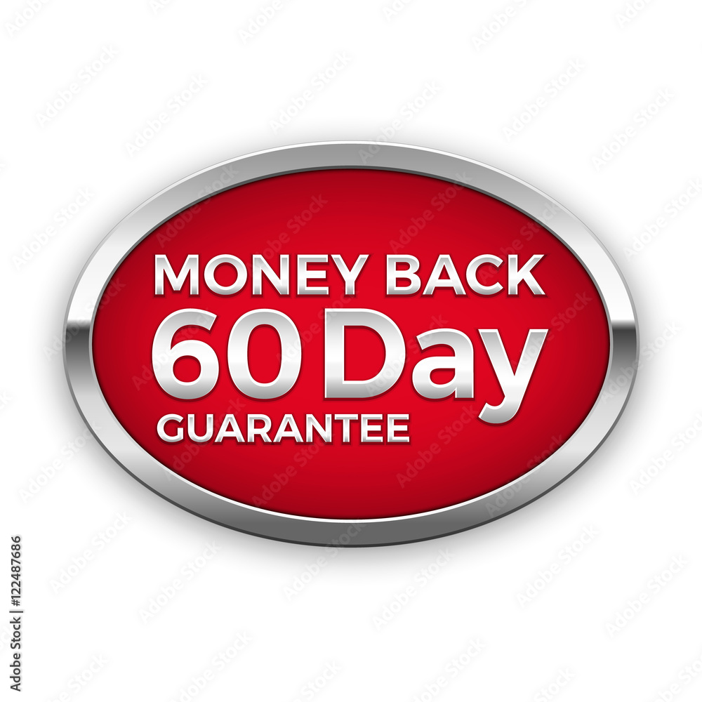 60 day money back guarantee badge, vector 60 day money back guarantee badge, vector